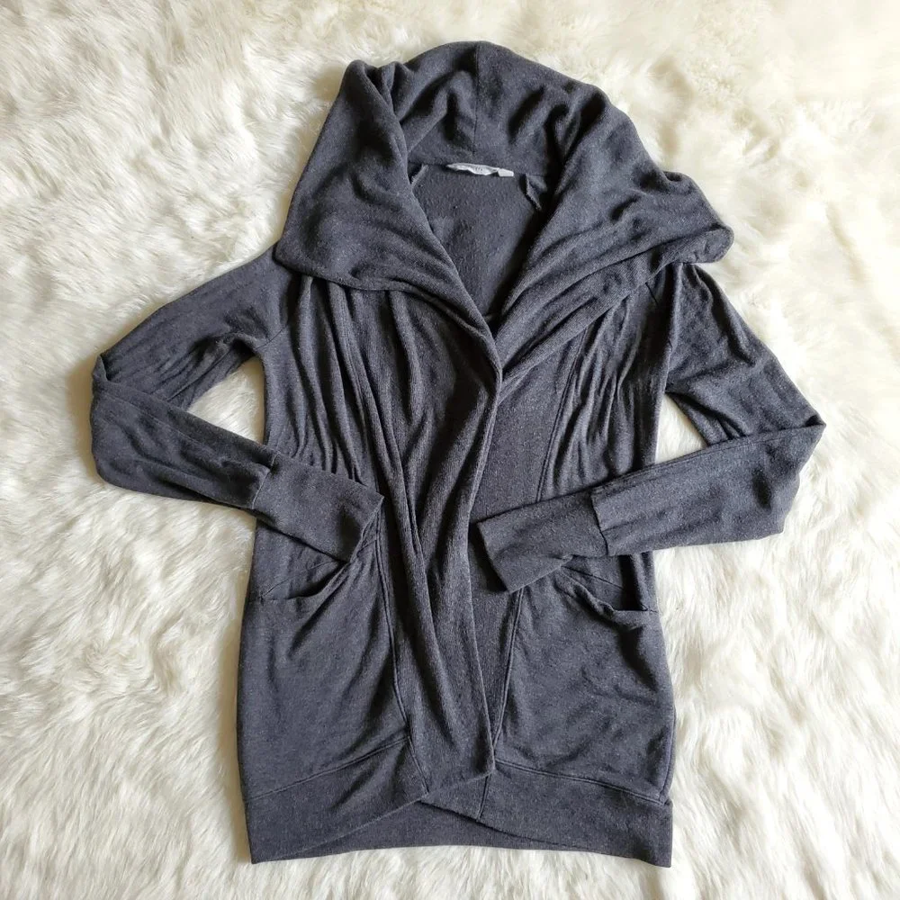 Athleta Studio Wrap Cardigan in Gray Size XXS EUC